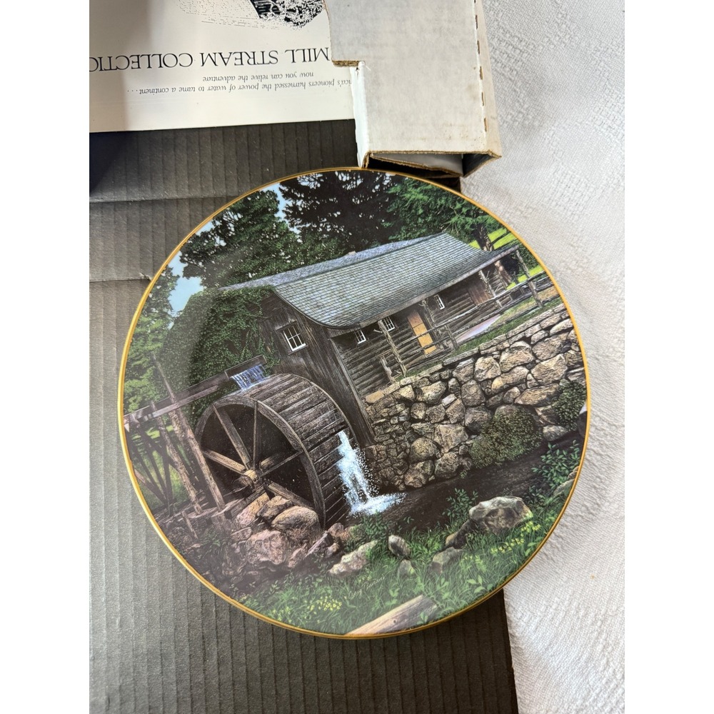 Edwin M Knowles New London Grist Mill Plate Old Mill Stream 1990 Craig Tennant